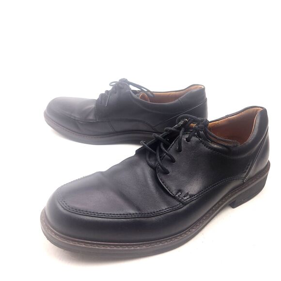 ECCO Holton Oxford Black Dress Lace Shoes Leather Apron Toe Men\'s US 7-7.5 EU 41 main image 8